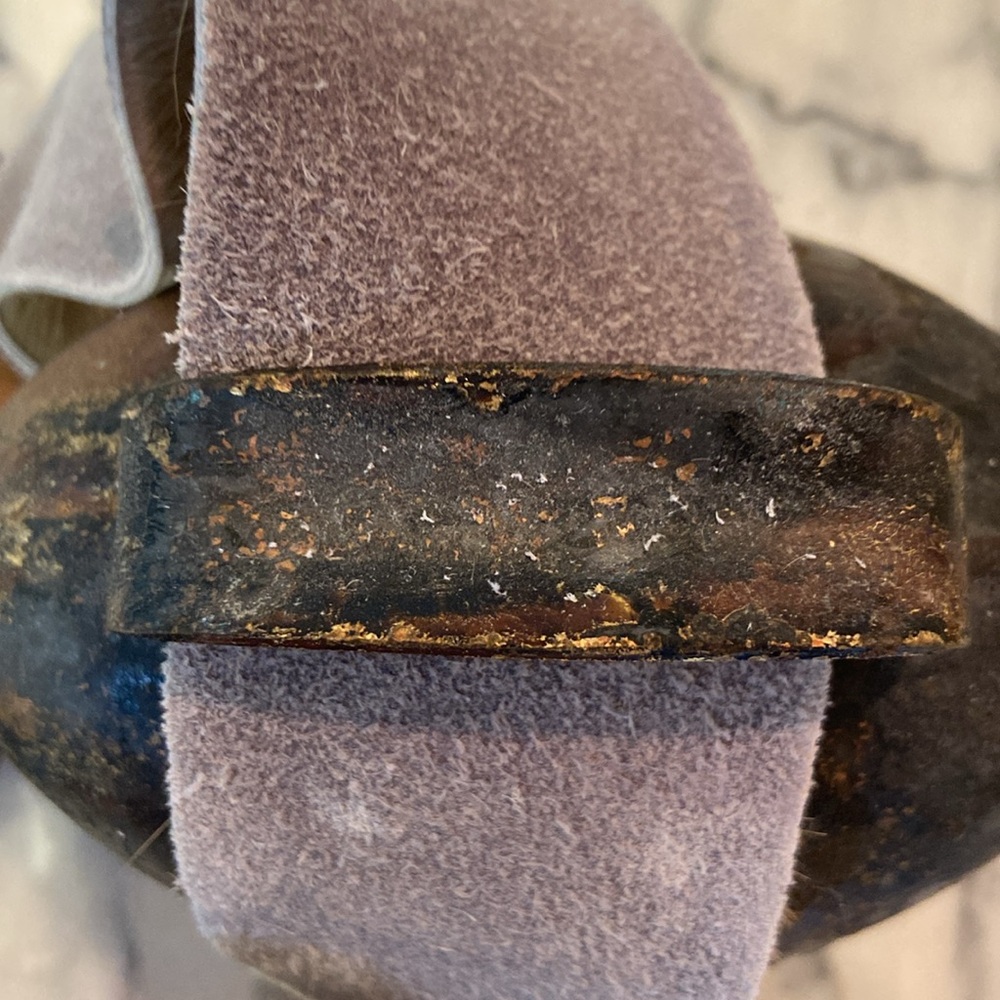 Vintage Large Rustic Swiss Hand forged Metal Hanging Cowbell with Leather Strap. - Picture 7 of 13
